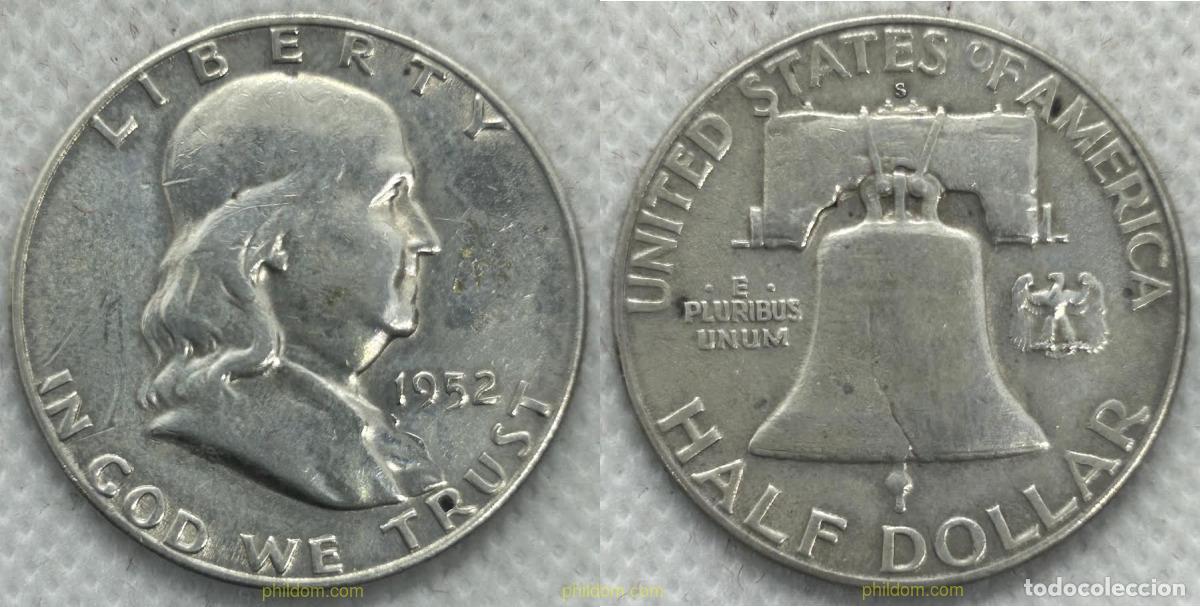 Monedas antiguas de Am&eacute;rica: 4416 ESTADOS UNIDOS 1952 HALF DOLLAR 1952 FRANKLIN