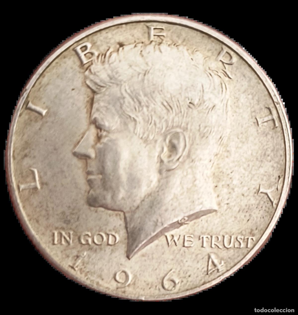 Alte M&uuml;nzen aus Amerika: Estados Unidos 1/2 D&oacute;lar 1964 Kennedy Plata EBC