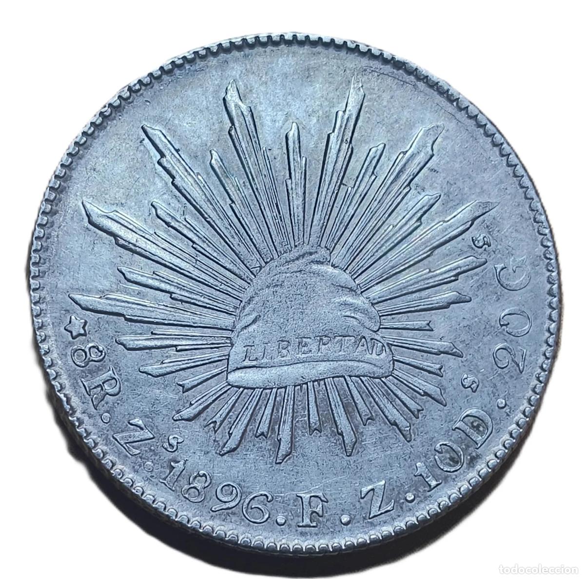 Monnaies anciennes d'Am&eacute;rique: 8 reales 1896 Zs/FZ