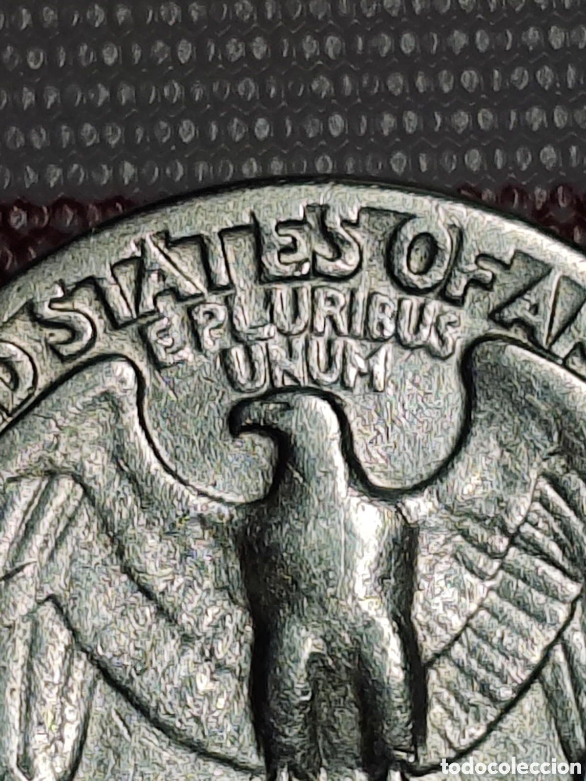 Monedas antiguas de Am&eacute;rica: Moneda 1/4 dolar 1942 plata - Foto 3