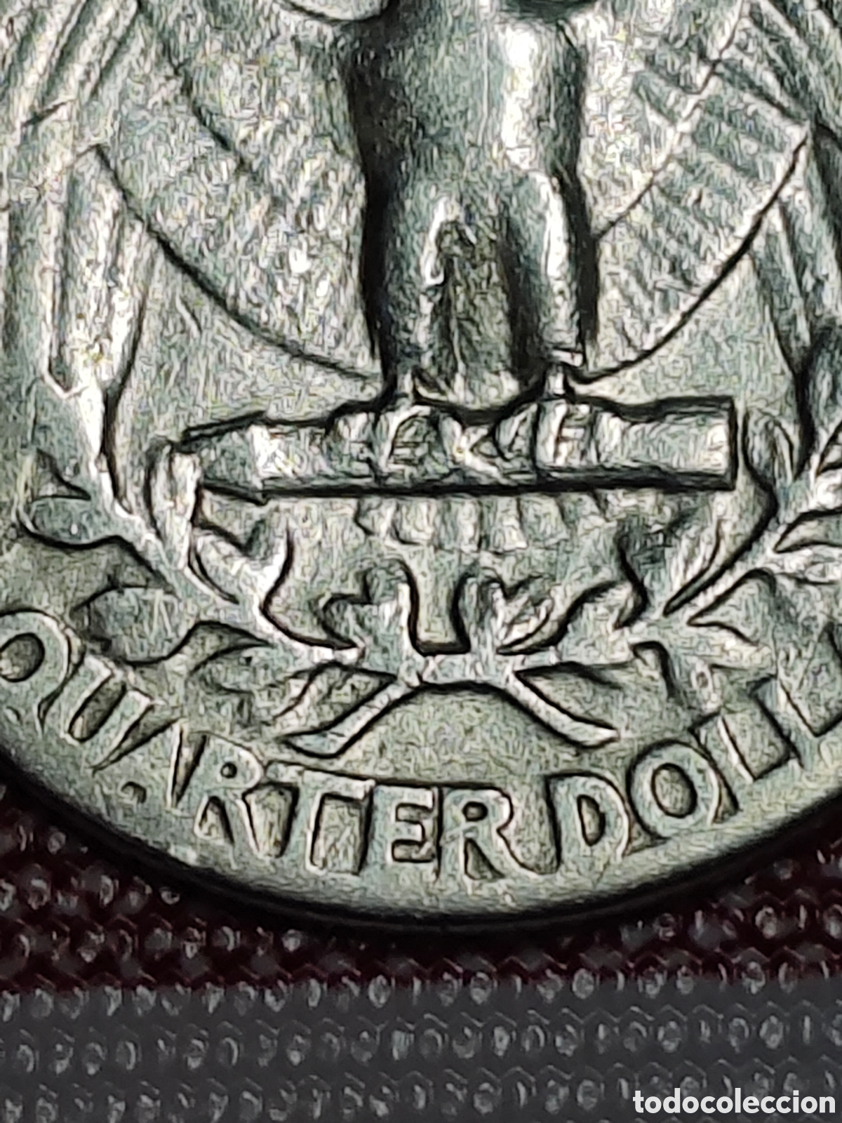 Monedas antiguas de Am&eacute;rica: Moneda 1/4 dolar 1942 plata - Foto 4