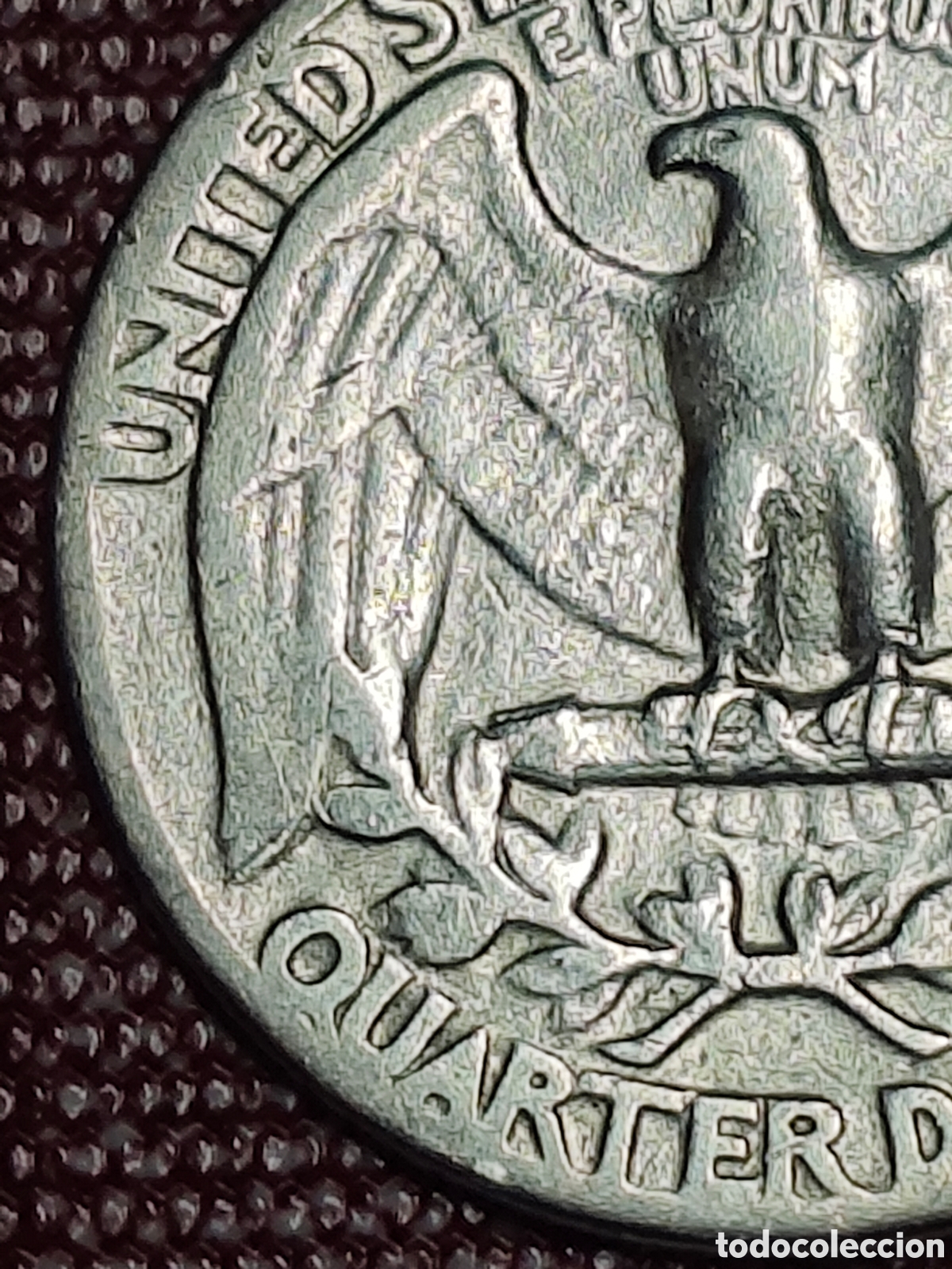 Monedas antiguas de Am&eacute;rica: Moneda 1/4 dolar 1942 plata - Foto 6