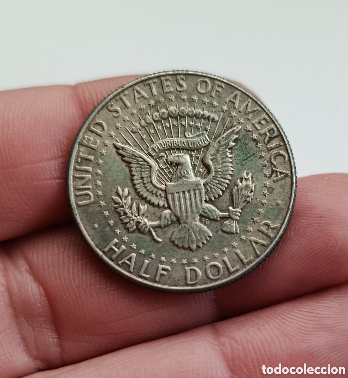 Monedas antiguas de Am&eacute;rica: Moneda PLATA USA 1/2 Dolar 1967. Kennedy EEUU Estados Unidos half Dollar