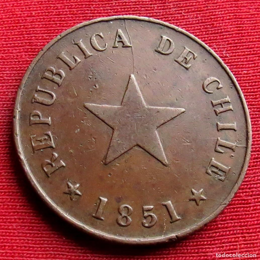 Monedas antiguas de Am&eacute;rica: Chile 1 centavo 1851 - Foto 2