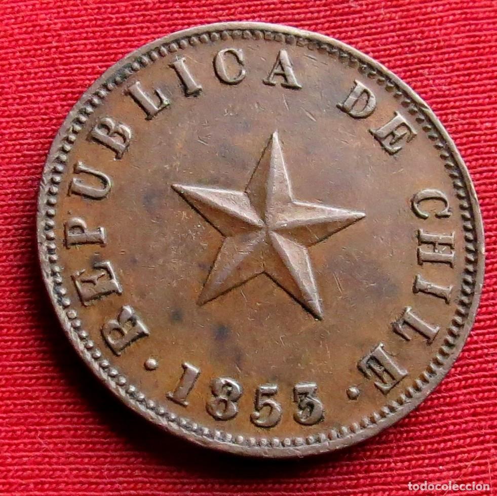 Monedas antiguas de Am&eacute;rica: Chile 1 centavo 1853 - Foto 2