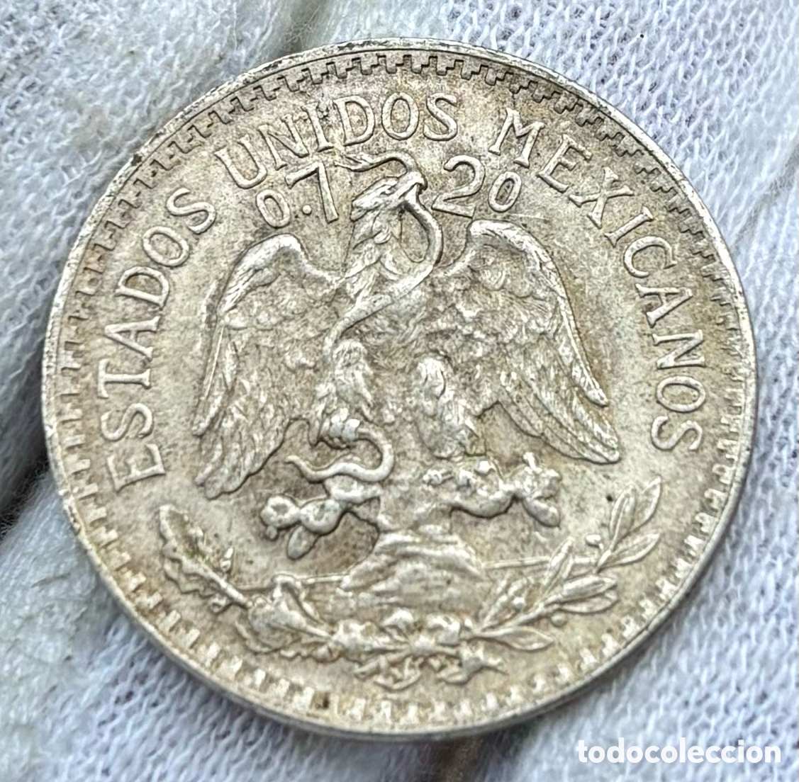 Monedas antiguas de Am&eacute;rica: Moneda PLATA M&Eacute;XICO 50 Centavos 1945 - Foto 2
