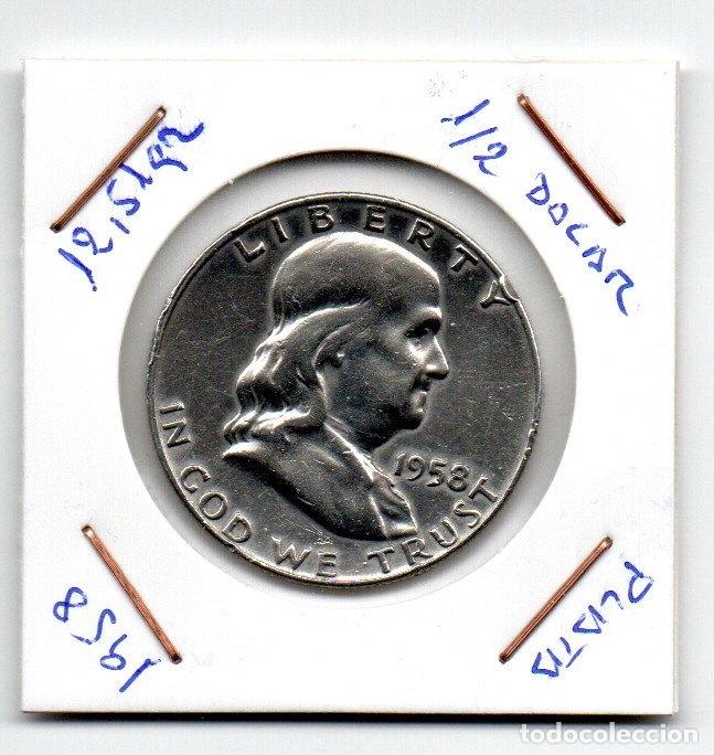 Monedas antiguas de Am&eacute;rica: Moneda de medio dolar de plata - Foto 1