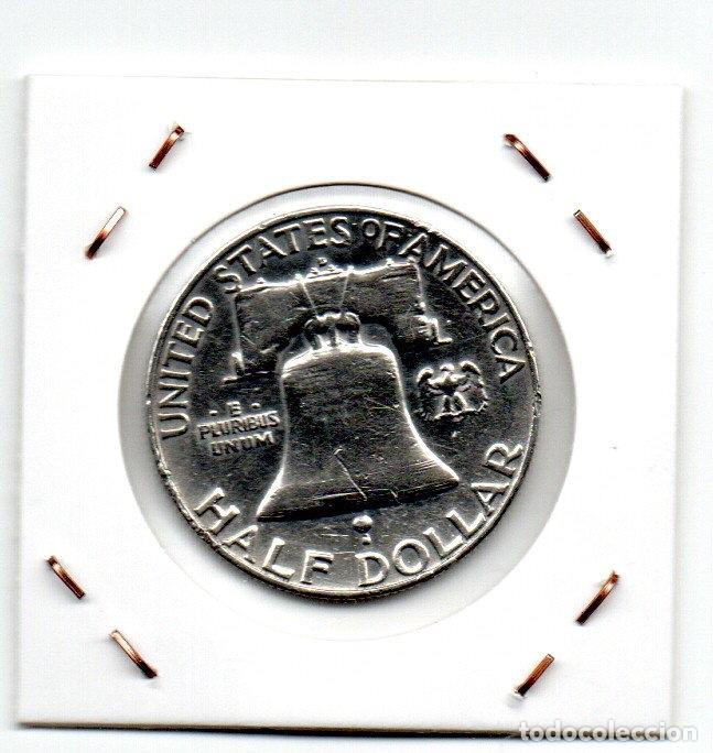 Monedas antiguas de Am&eacute;rica: Moneda de medio dolar de plata - Foto 2