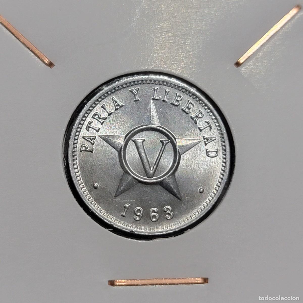 Monedas antiguas de Am&eacute;rica: Moneda 5 centavos, Cuba 1963 - Foto 1