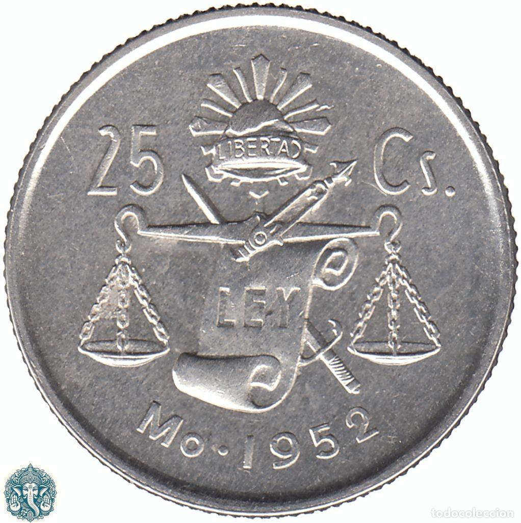 Monedas antiguas de Am&eacute;rica: MEXICO 25 Centavos 1952 Plata 0.300 KM#443
