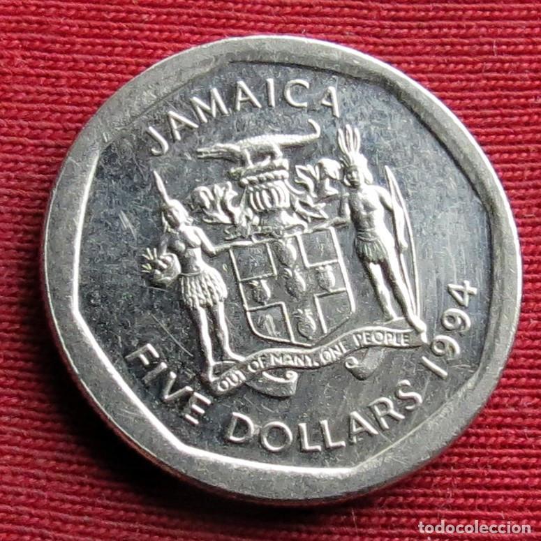 Monedas antiguas de Am&eacute;rica: Jamaica 5 $ 1994 ... - Foto 2