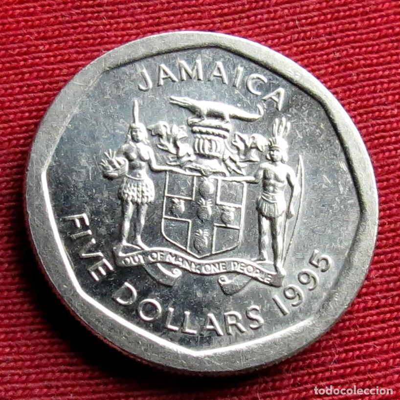 Monedas antiguas de Am&eacute;rica: Jamaica 5 $ 1995 ... - Foto 2