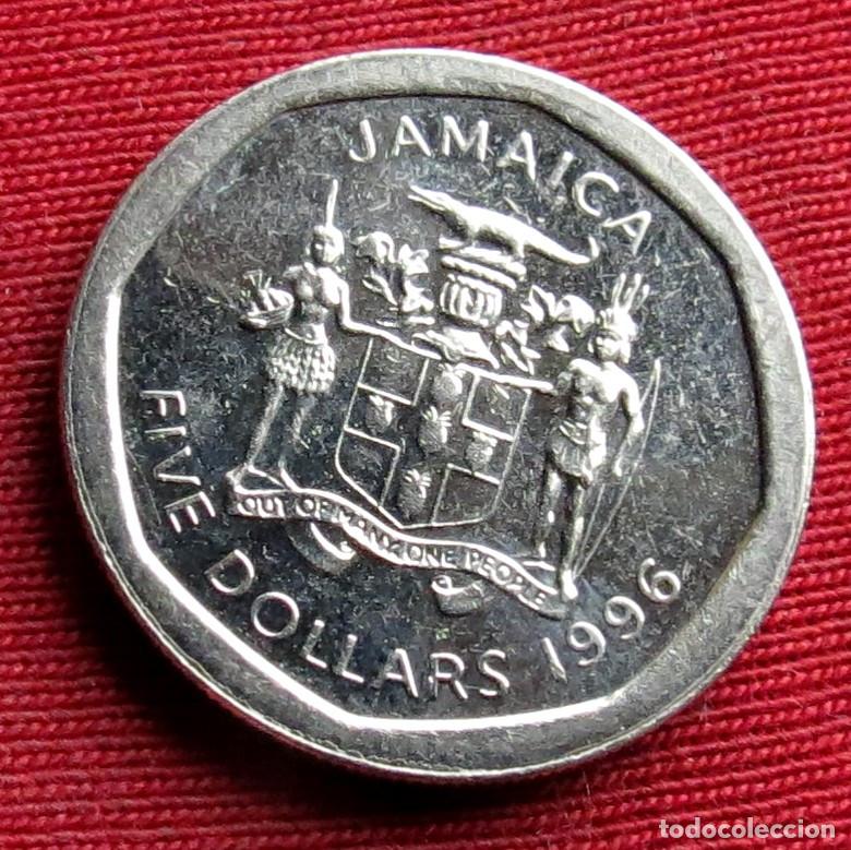 Monedas antiguas de Am&eacute;rica: Jamaica 5 $ 1996 ... - Foto 2