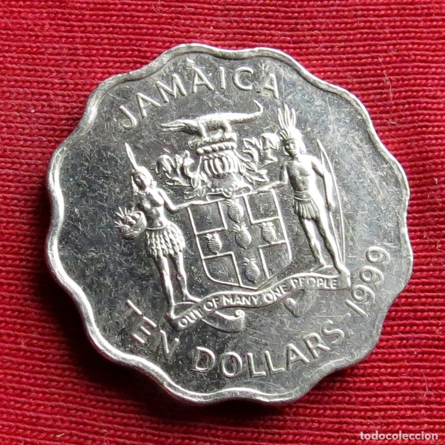 Monedas antiguas de Am&eacute;rica: Jamaica 10 $ 1999 ... - Foto 2
