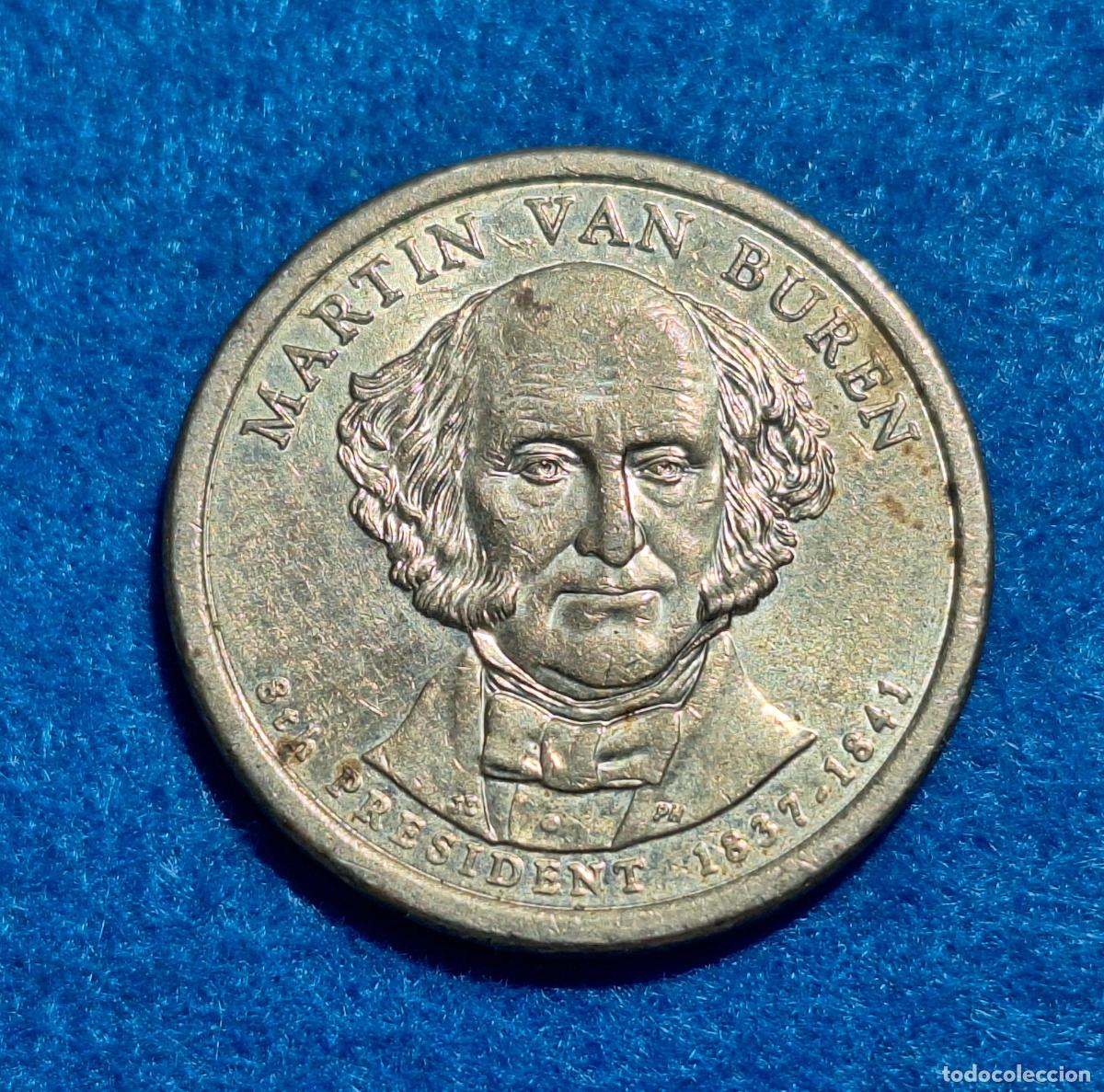 Monedas antiguas de Am&eacute;rica: MONEDA USA. Estados Unidos. ONE DOLLAR. 1 Dolar 2008, 8&ordm; Presidente Mart&iacute;n Van Buren