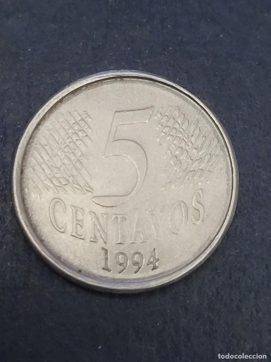 Monedas antiguas de Am&eacute;rica: Moneda 5 centavos 1994 Brasil - Foto 2