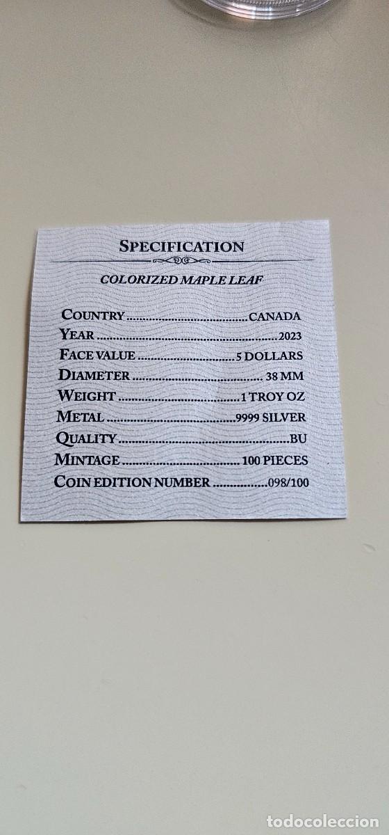 Monedas antiguas de Am&eacute;rica: Anonymous 1 onza Troy plata Canada - Foto 4