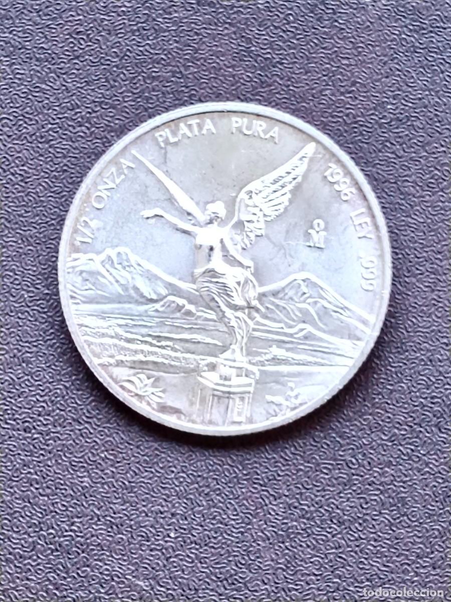 Monedas antiguas de Am&eacute;rica: MONEDA DE UNA ONZA DE MEXICO LIBERTAD ANGEL DE LA INDEPENDENCIA DEL A&Ntilde;O 1996 DE PLATA 999.
