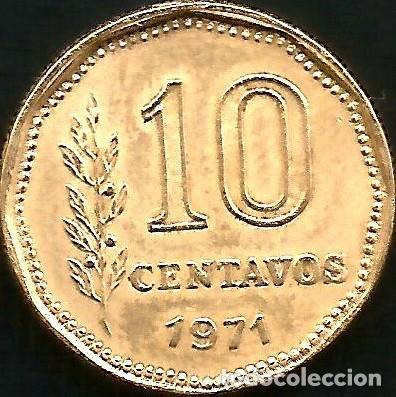 Monedas antiguas de Am&eacute;rica: ARGENTINA 1971 - 10 CENTAVOS - KM 66 - CIRCULADA