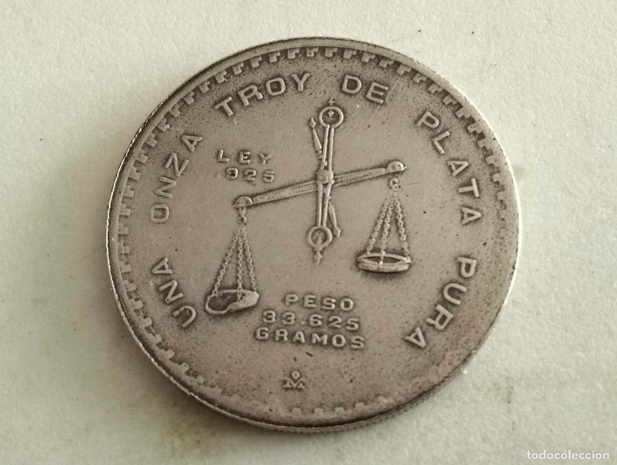 Monedas antiguas de Am&eacute;rica: MONEDA FALSA, UNA ONZA TROY DE PLATA 1979, CASA DE MONEDA DE MEXICO