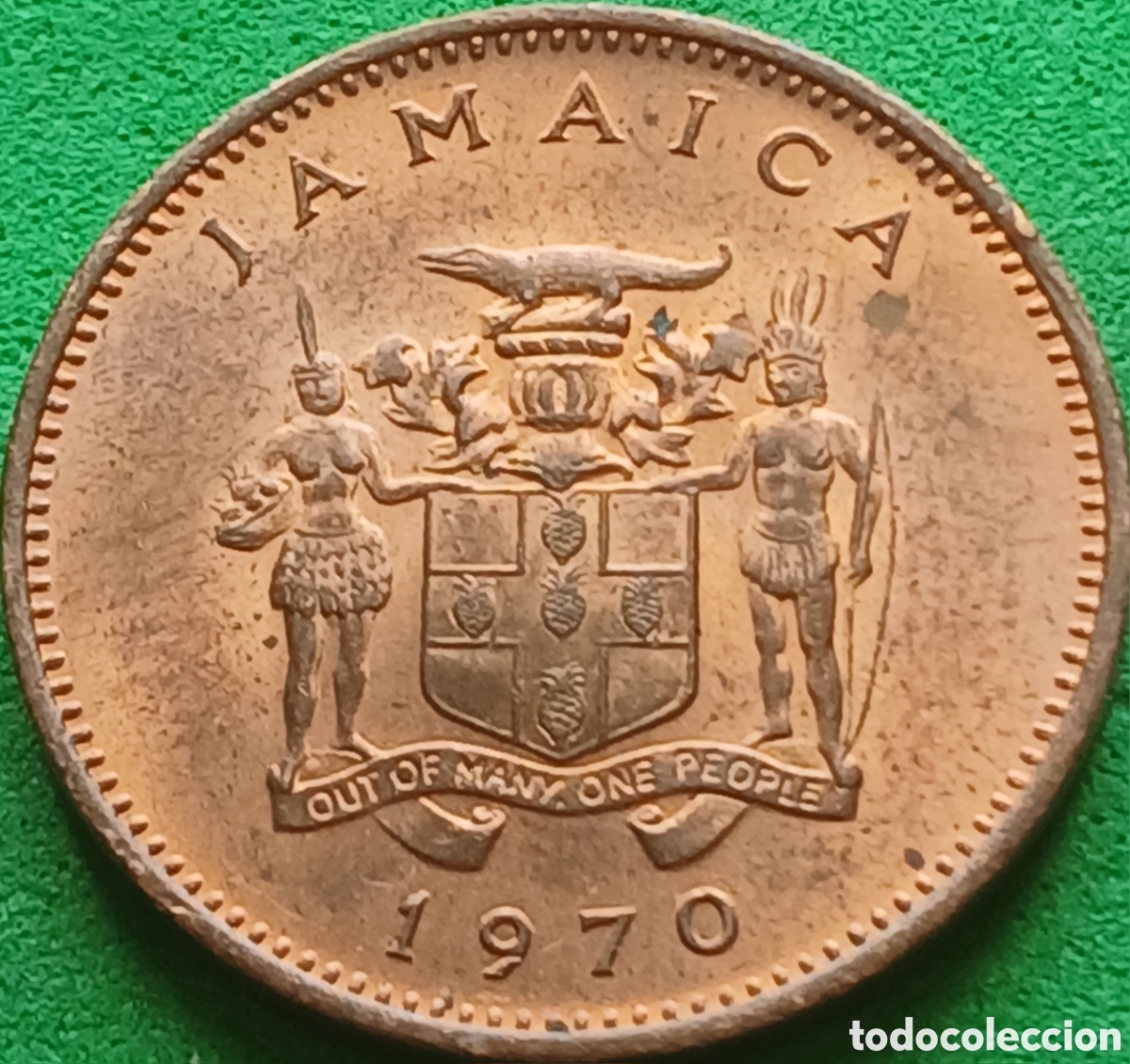 Monedas antiguas de Am&eacute;rica: Jamaica one cent 1970 km#45