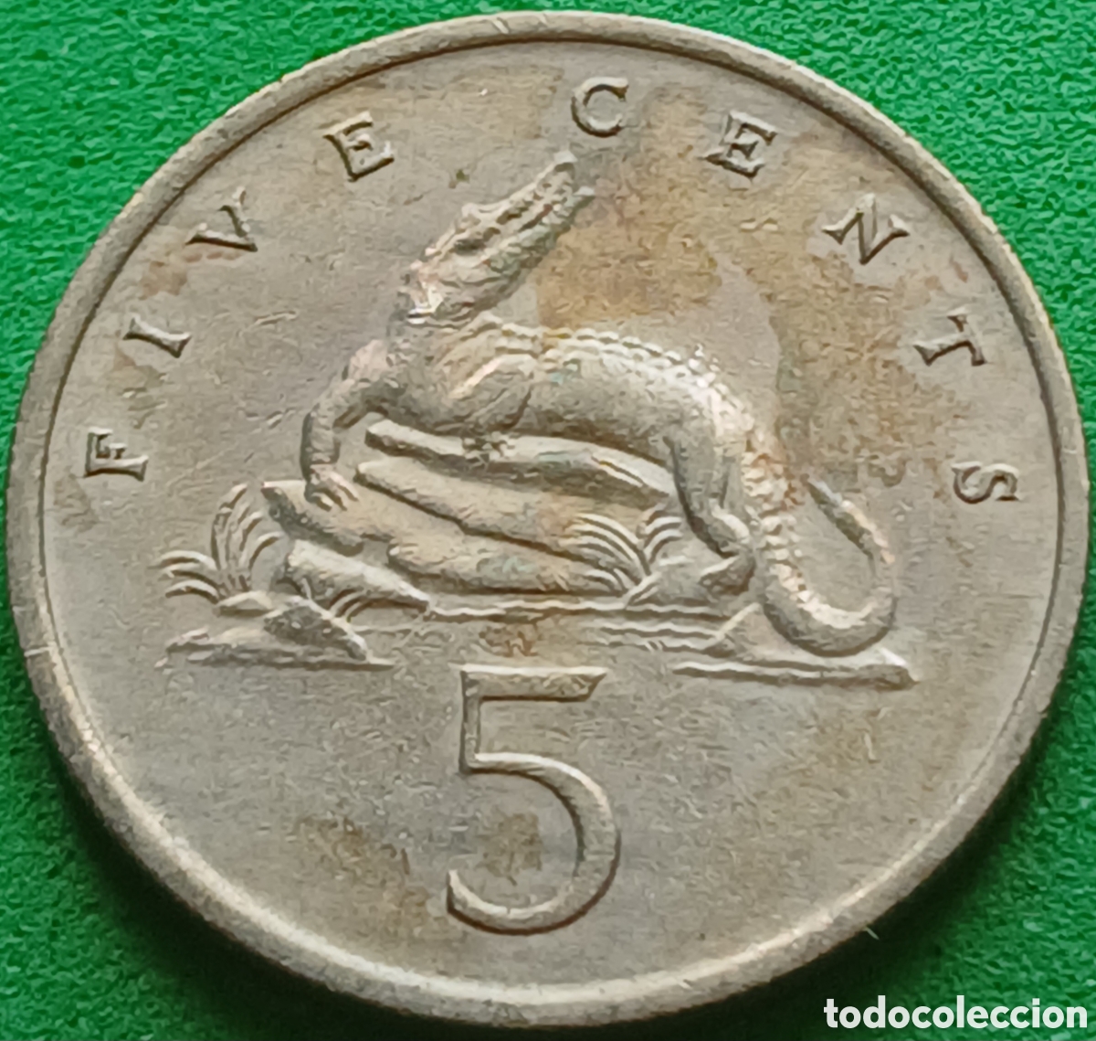 Monedas antiguas de Am&eacute;rica: Jamaica five cents 1969 km#46