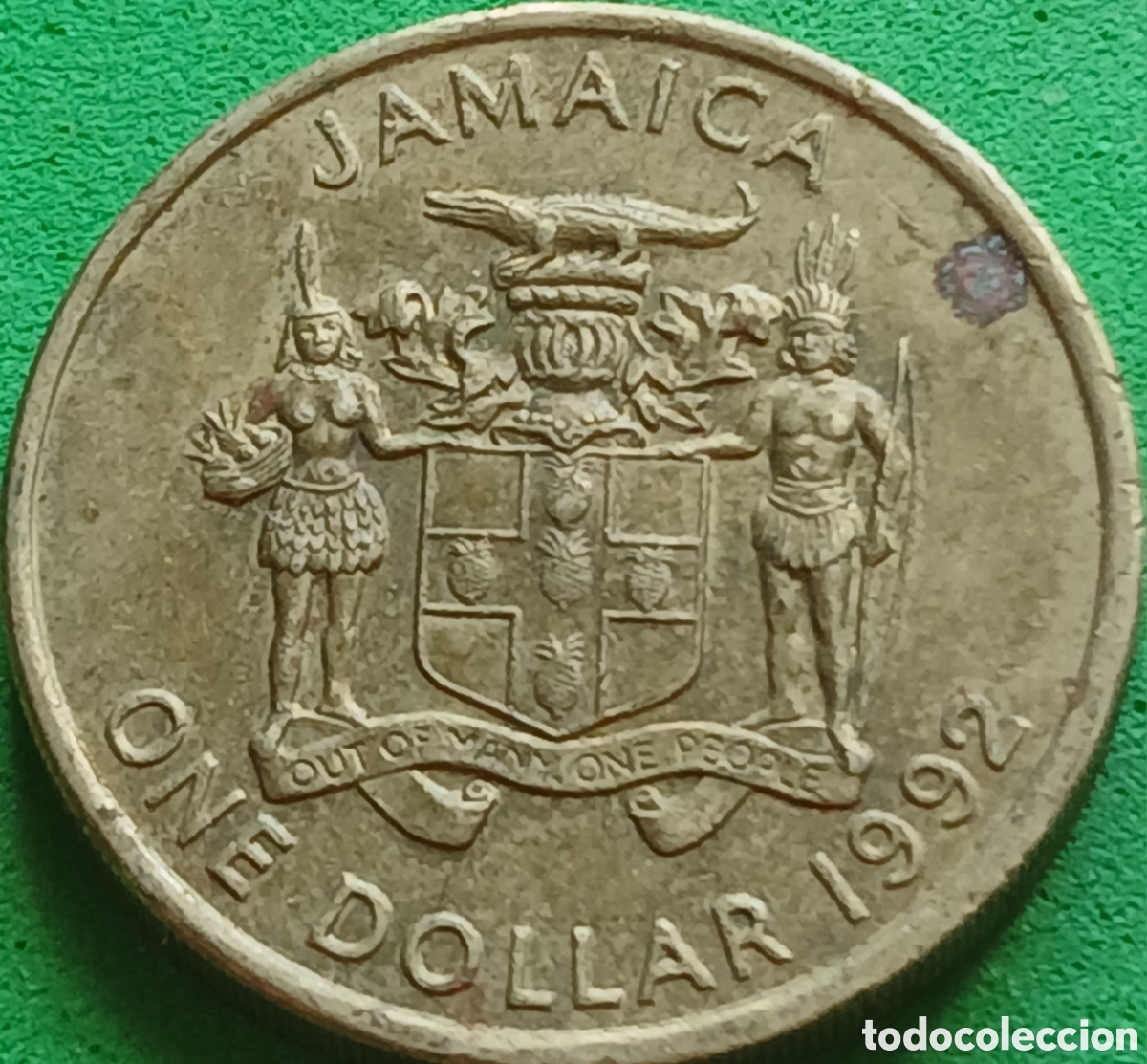 Monedas antiguas de Am&eacute;rica: Jamaica 1 d&oacute;lar 1992 km#145