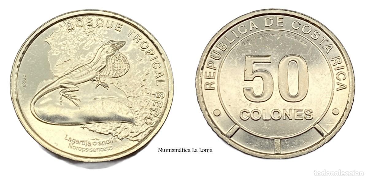 Monedas antiguas de Am&eacute;rica: Costa Rica 50 Colones Conmemorativa Lagartija 2023 (2025) Km Nuevo Sc Unc