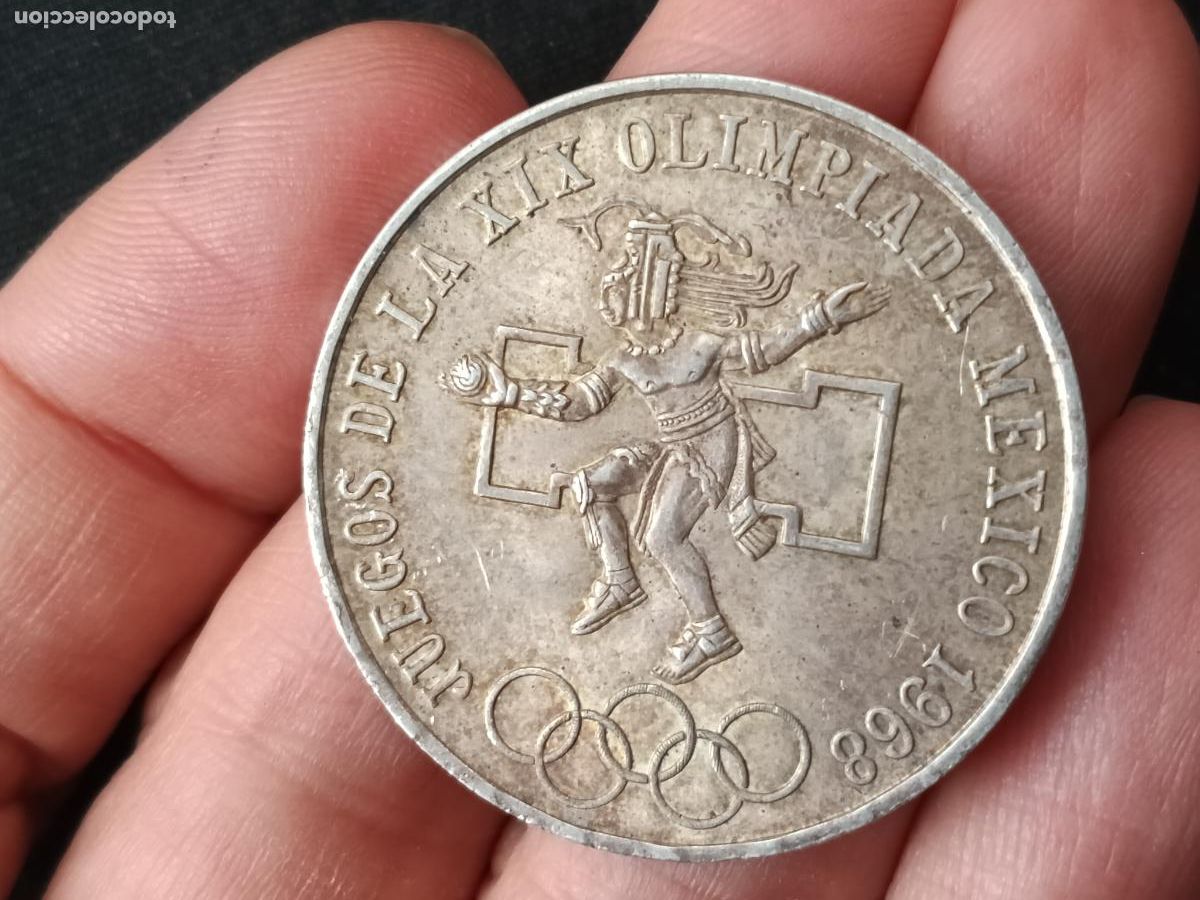 Monedas antiguas de Am&eacute;rica: M&eacute;xico. 25 pesos de plata de 1968
