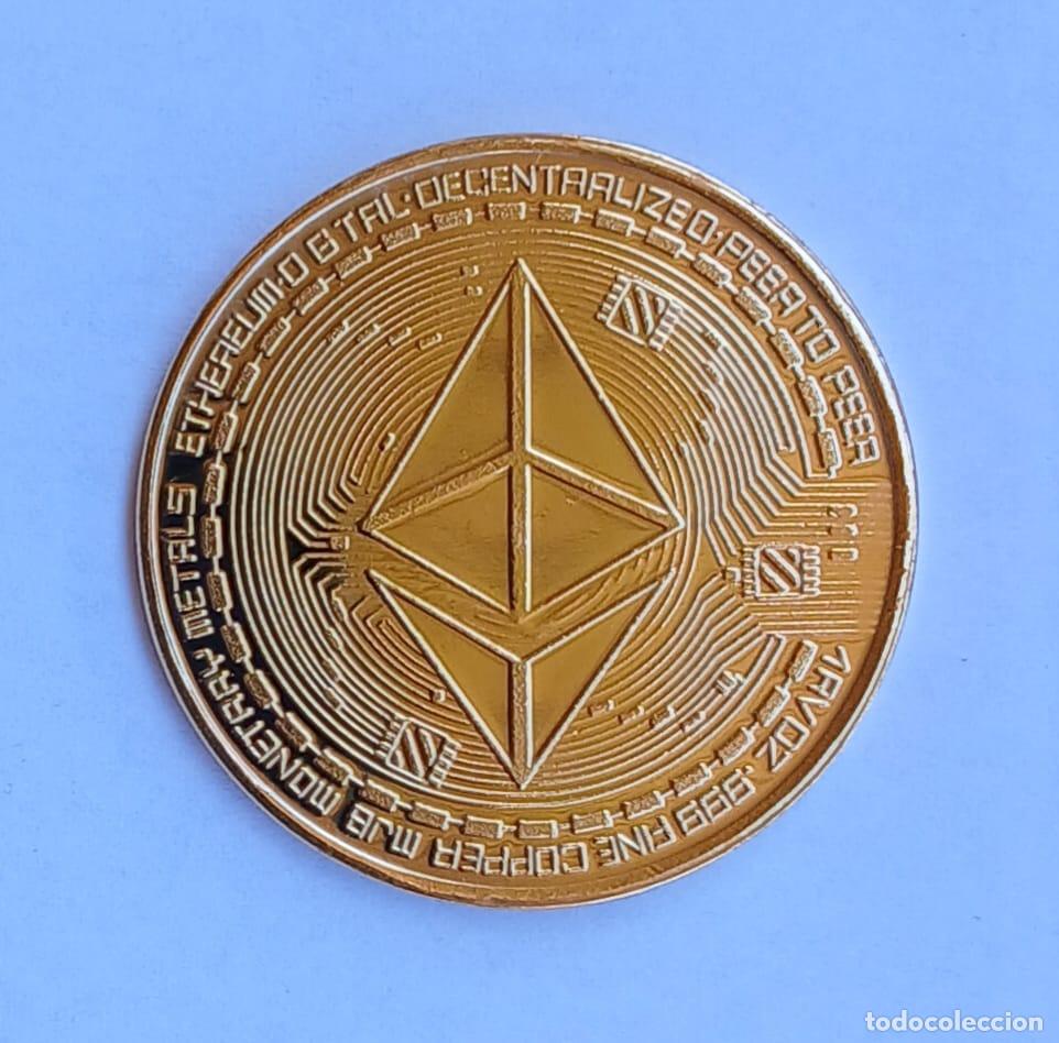 Monedas antiguas de Am&eacute;rica: MONEDA - ETHEREUM PEER TO PEER - ETHEREUM DGTAL - DECENTRALIZED - 14 gr. - 4 cm.