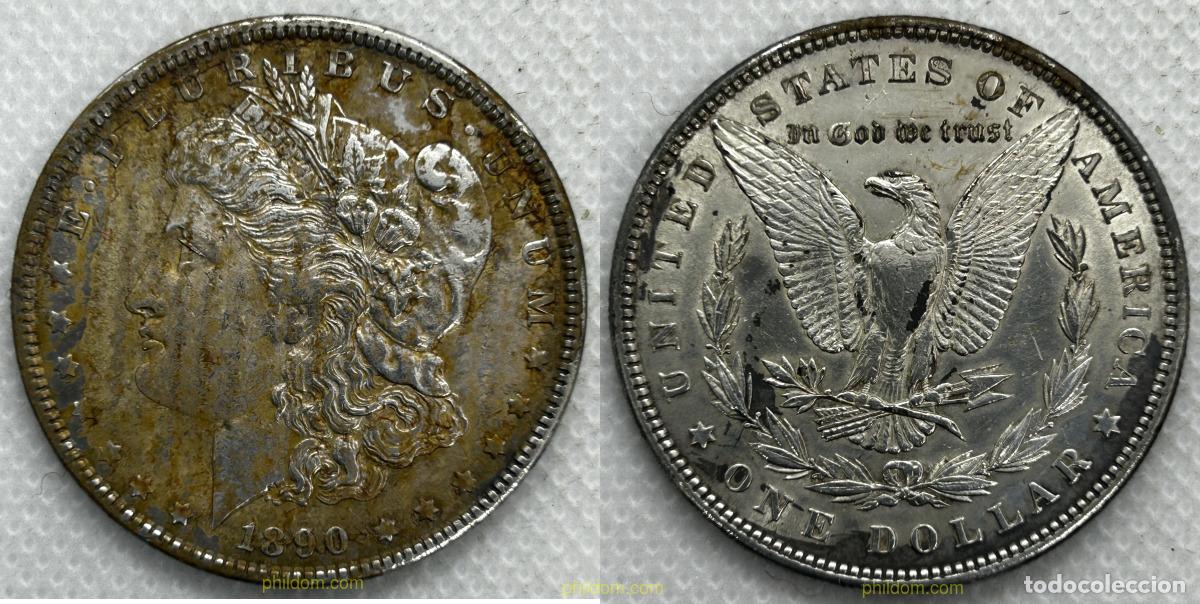 Monedas antiguas de Am&eacute;rica: 3435 ESTADOS UNIDOS 1980 USA ONE DOLLAR 1890 SILVER
