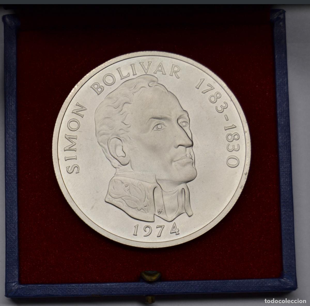 Monedas antiguas de Am&eacute;rica: PANAM&Aacute; - 20 BALBOAS 1974 - PLATA - SIMON BOLIVAR - LOTE 5675