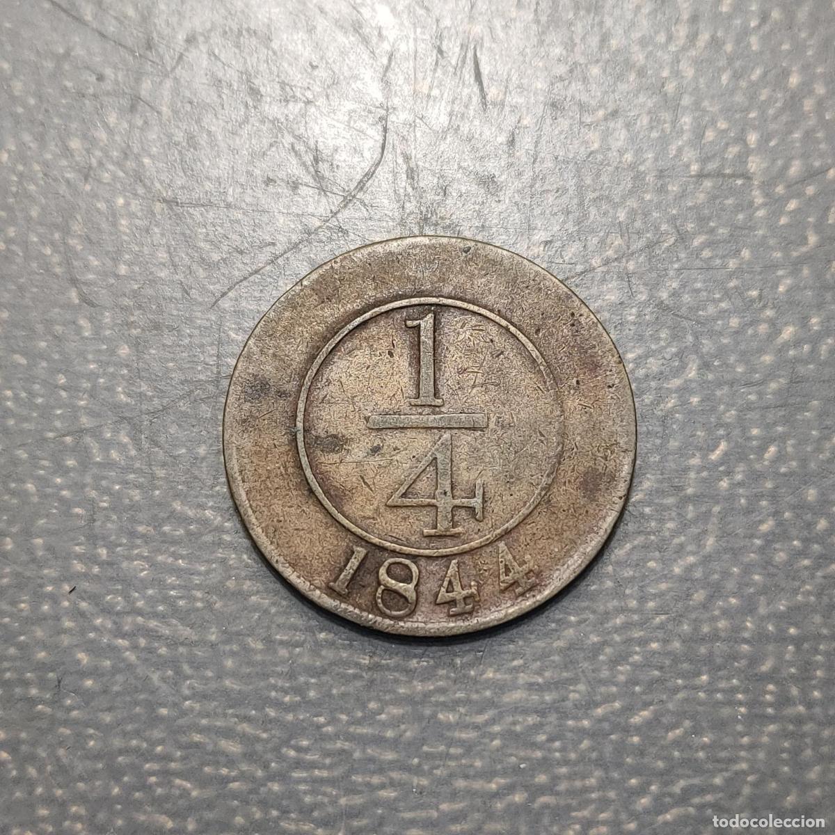 Monedas antiguas de Am&eacute;rica: REPUBLICA DOMINICANA 1/4 REAL 1844 MBC-