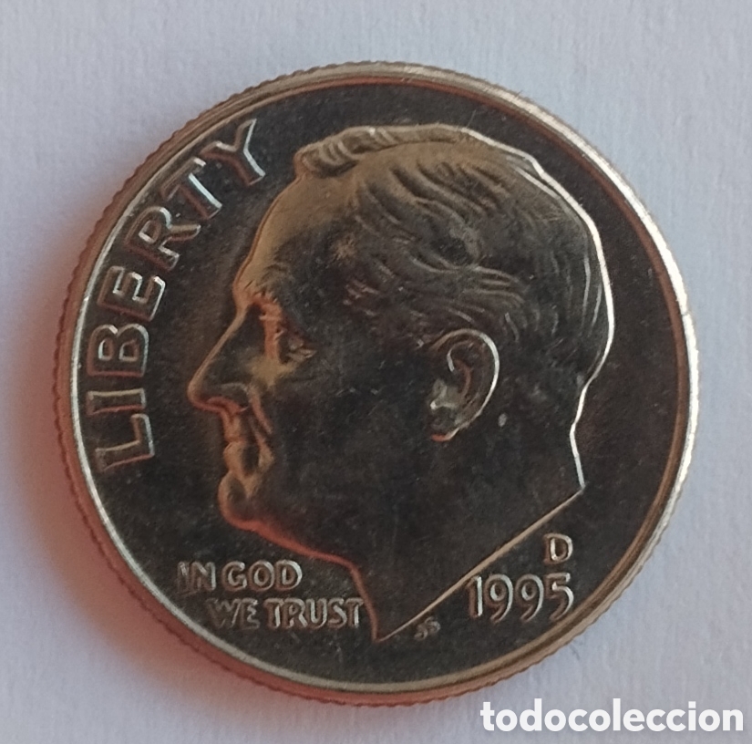Monedas antiguas de Am&eacute;rica: MONEDA DE EEUU DIME 1995D (FOTO)