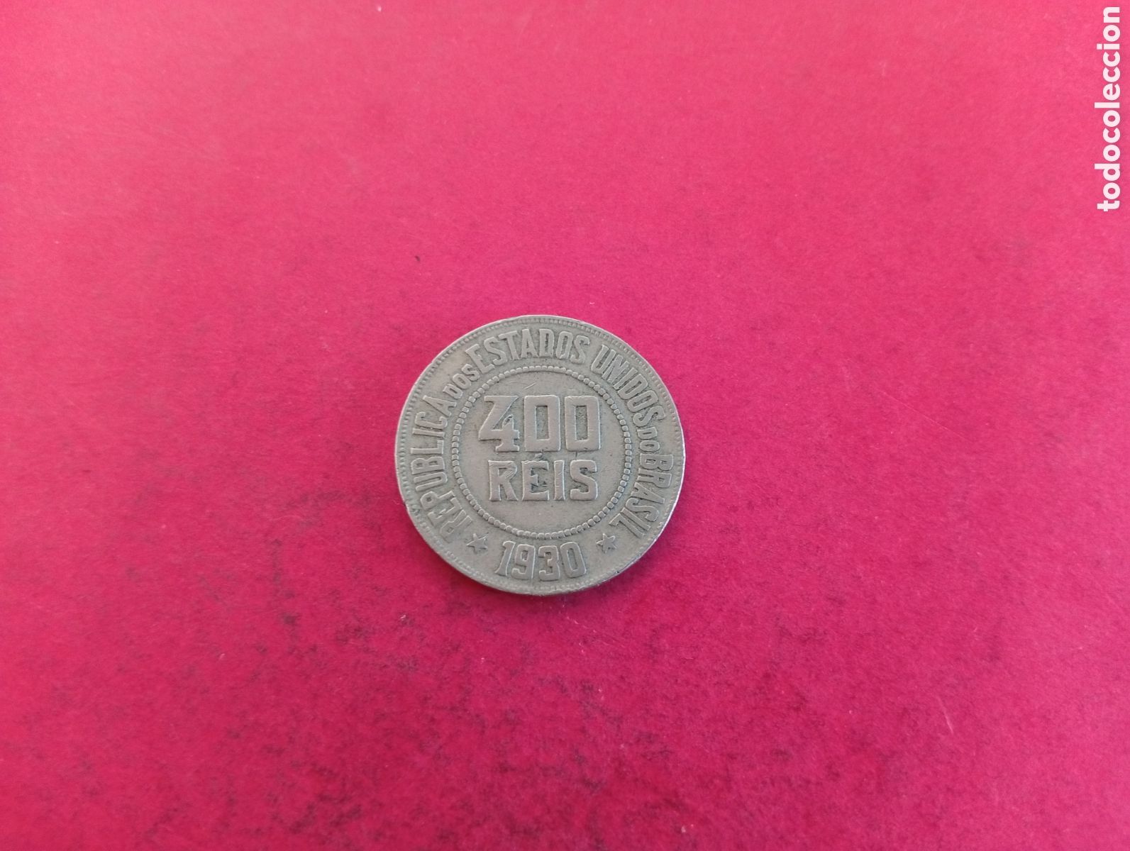 Monedas antiguas de Am&eacute;rica: 400 reis de Brasil 1930