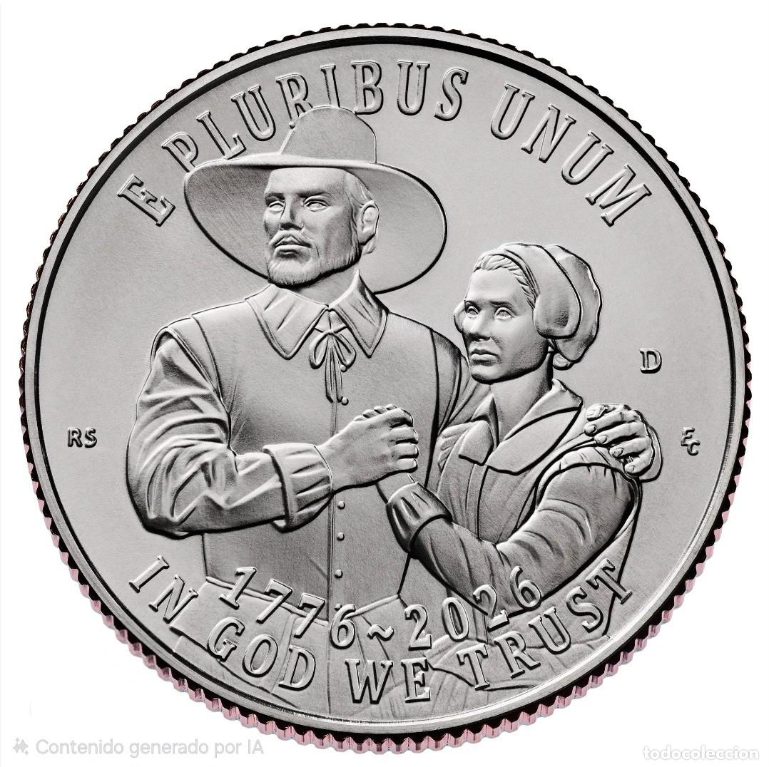Monedas antiguas de Am&eacute;rica: QUARTER DOLAR USA 2026 - CECA P - MAYFLOWER COMPACT - SIN CIRCULAR