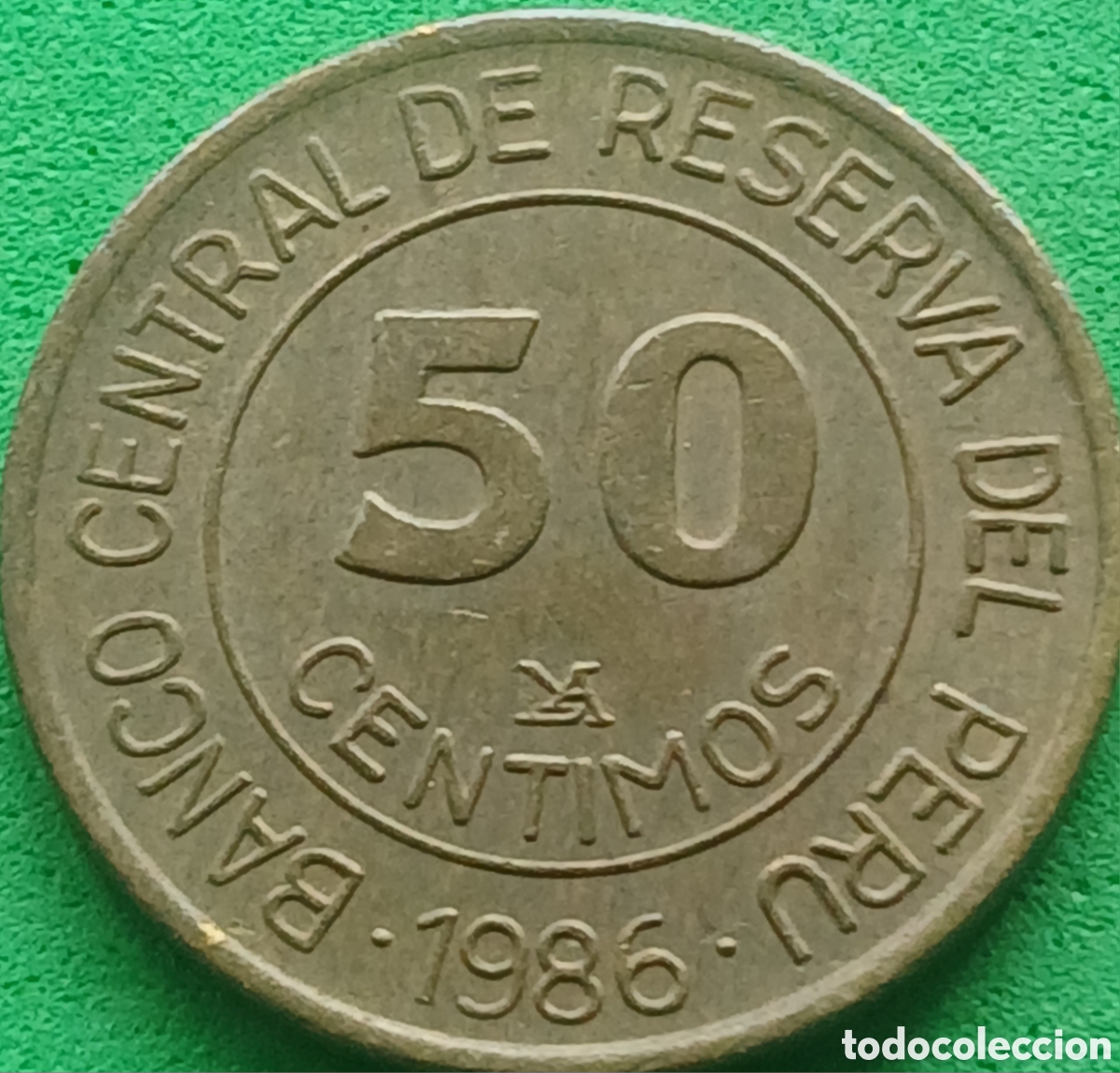 Monedas antiguas de Am&eacute;rica: Per&uacute; 50 centimos 1986 km#295