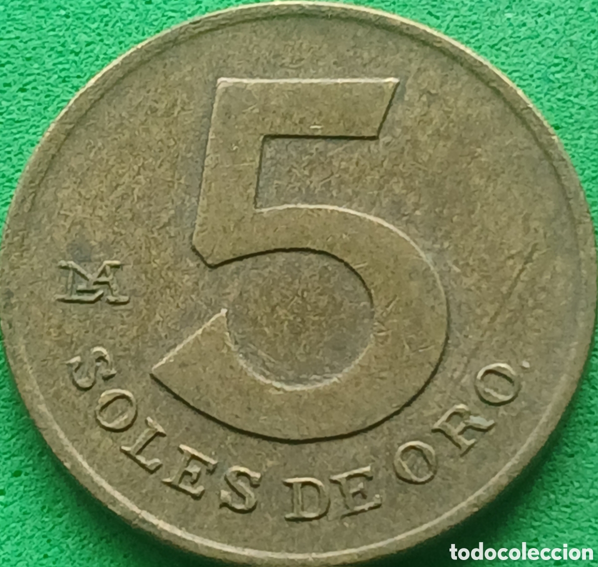 Monete antiche di America: Per&uacute; 5 soles de oro 1979 km#271