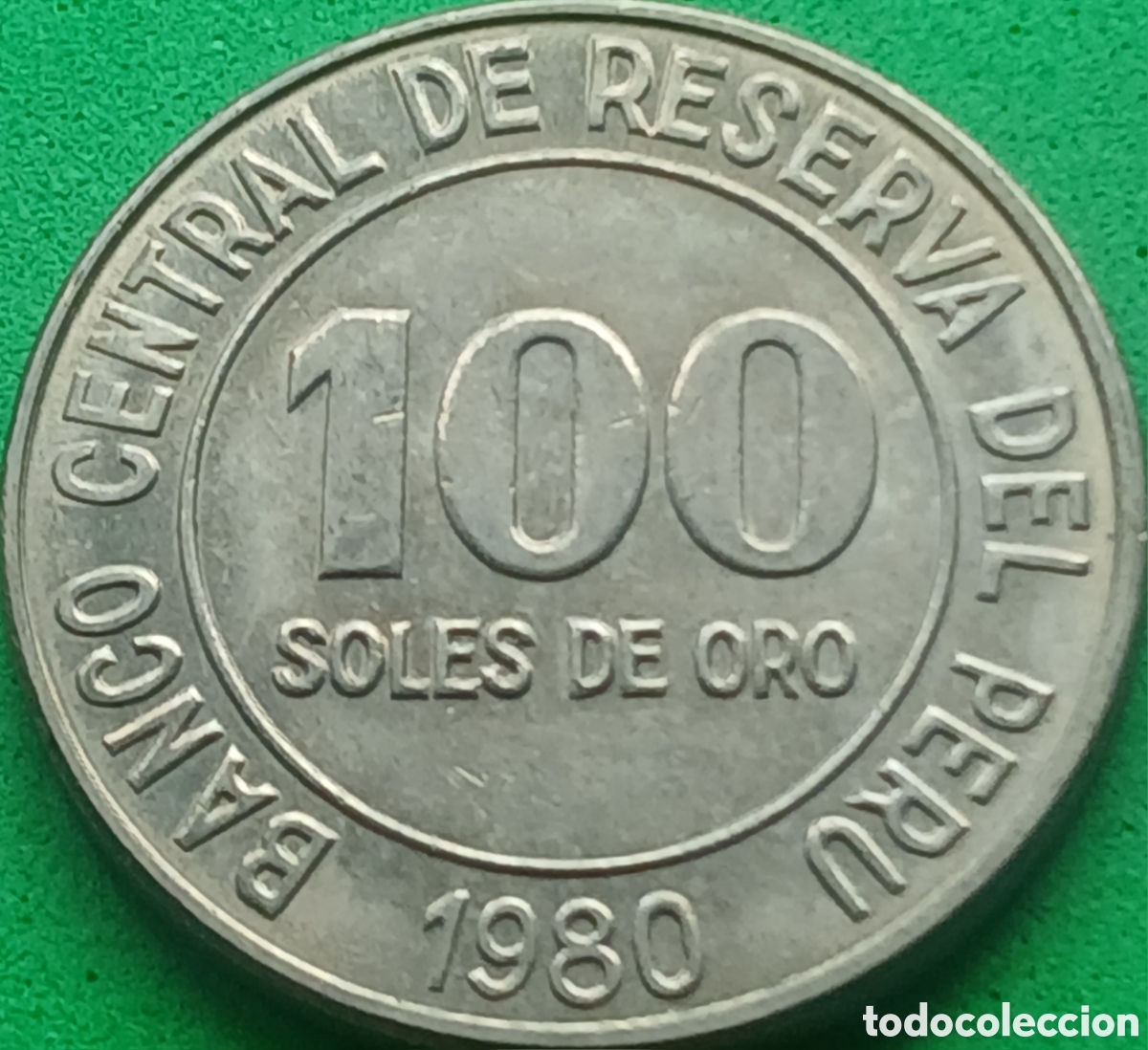 Monedas antiguas de Am&eacute;rica: Per&uacute; 100 soles de oro 1980 km#283