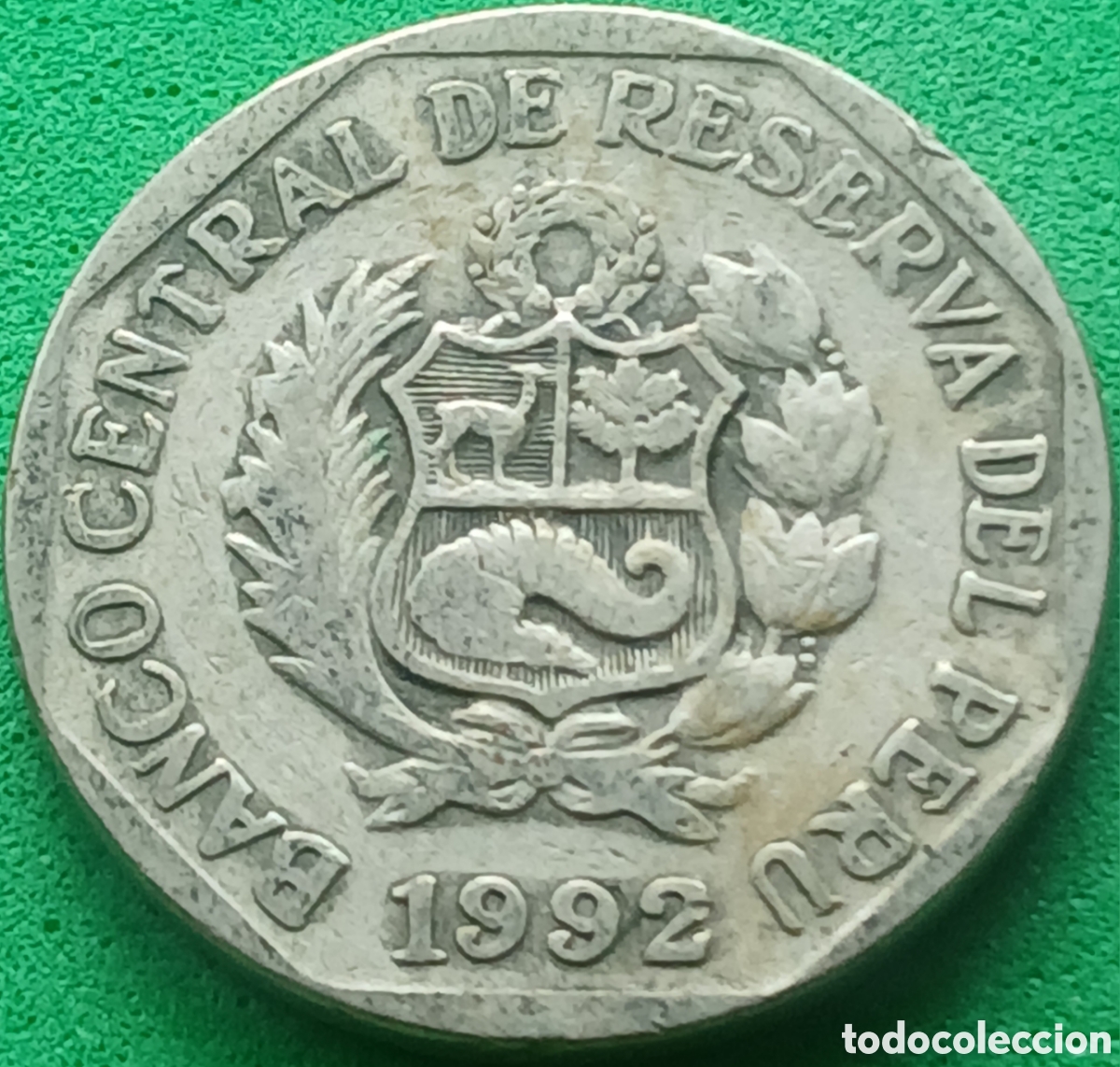 Monedas antiguas de Am&eacute;rica: Per&uacute; 50 centimos 1992 km#307