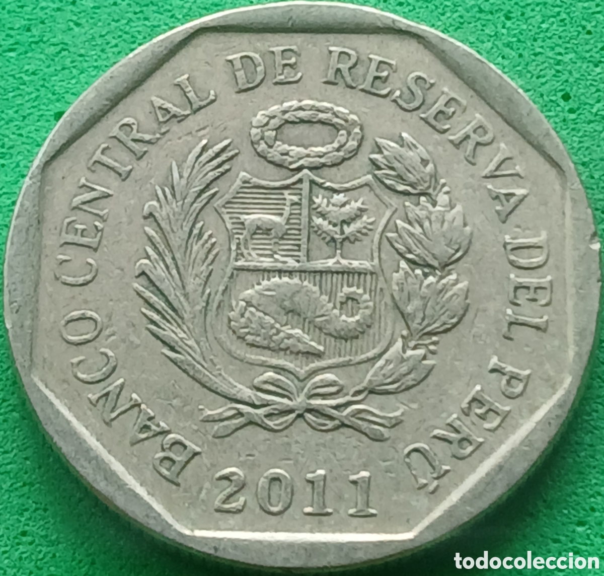 Monedas antiguas de Am&eacute;rica: Per&uacute; 50 centimos 2011 km#307.4