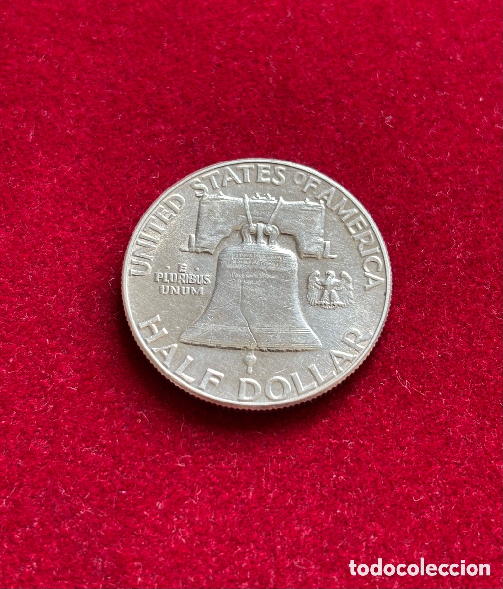 Monedas antiguas de Am&eacute;rica: 1/2 D&Oacute;LAR EE.UU. FRANKLIN 1950 - Foto 2