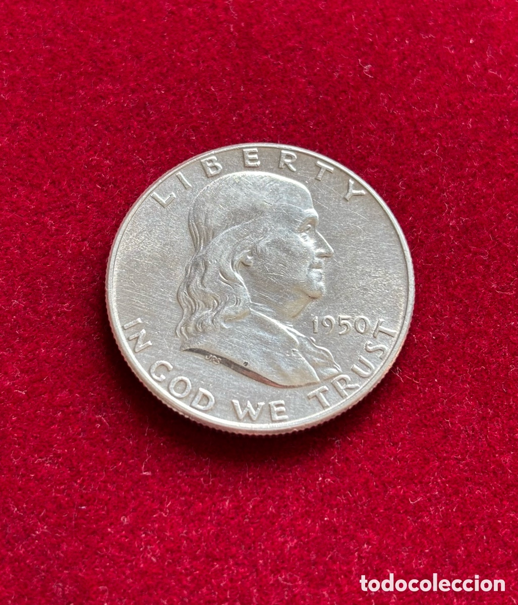 Monedas antiguas de Am&eacute;rica: 1/2 D&Oacute;LAR EE.UU. FRANKLIN 1950 - Foto 1