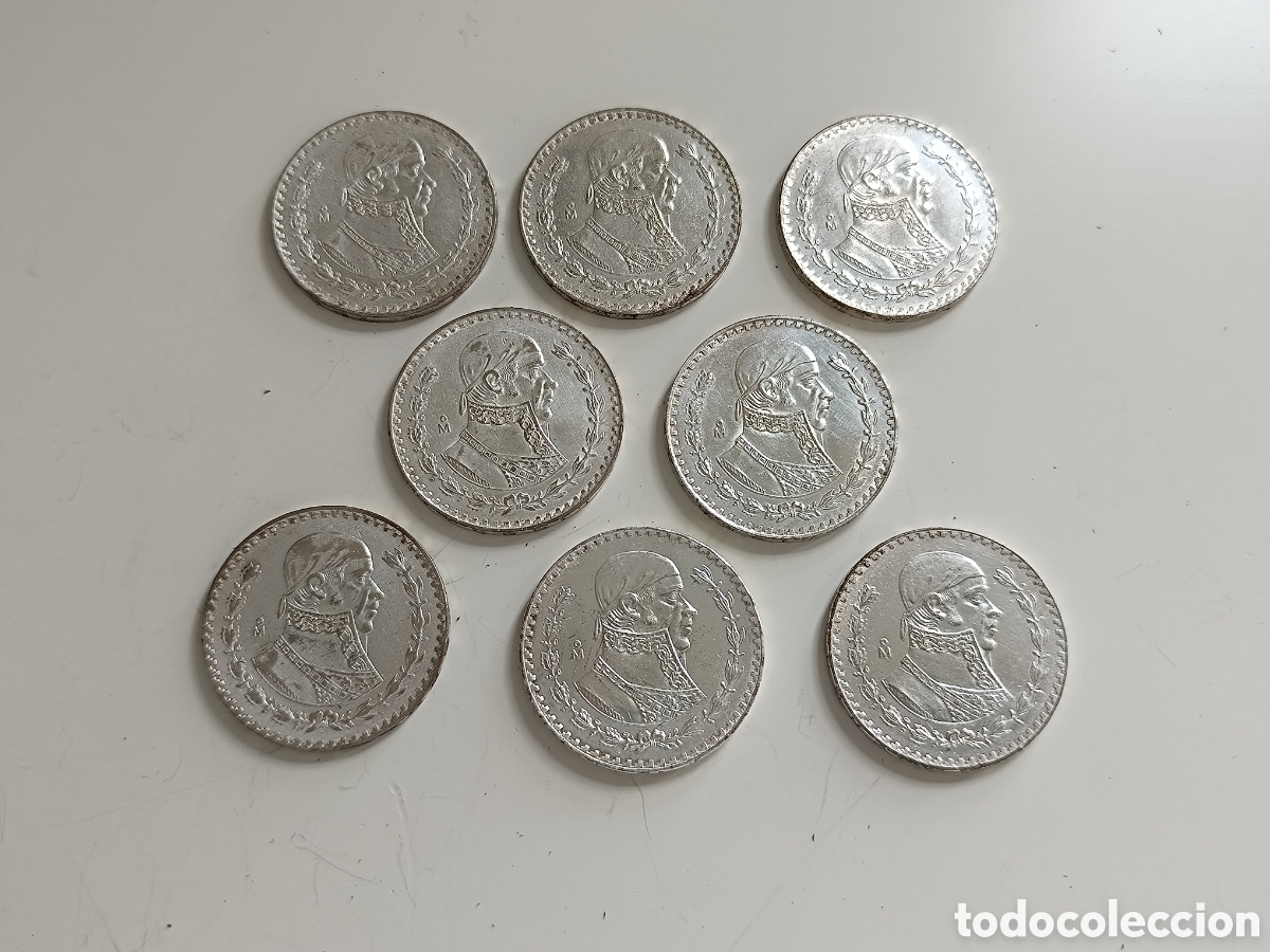 Monedas antiguas de Am&eacute;rica: 1 peso M&eacute;xico Tepalcate plata 0.100