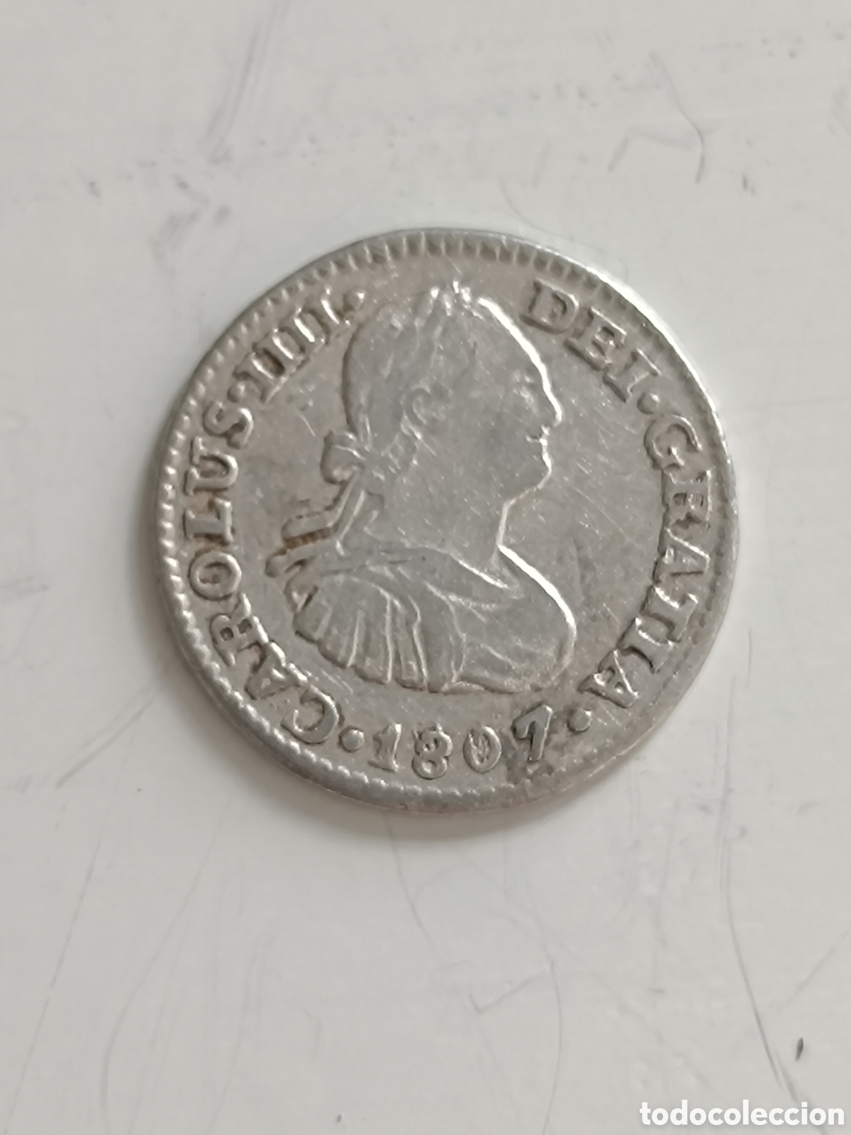 Monedas antiguas de Am&eacute;rica: 1/2 real M&eacute;xico 1807 plata 0.903