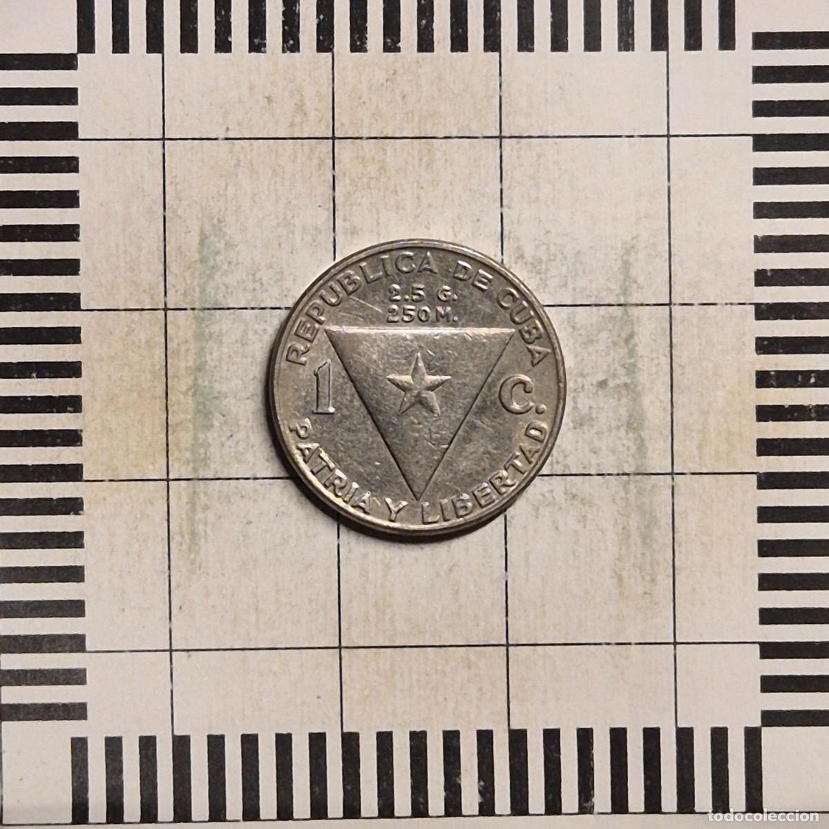 Monedas antiguas de Am&eacute;rica: 1 CENTAVO, CUBA. 1958. (KM#30). - Foto 2