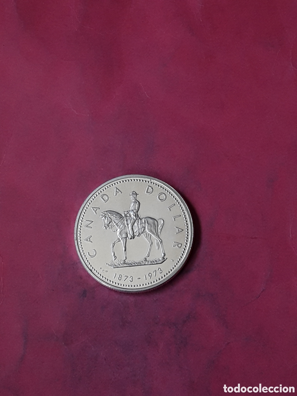 Monedas antiguas de Am&eacute;rica: 1 DOLAR DOLLAR CANADA 1973 PLATA. POLICIA MONTADA