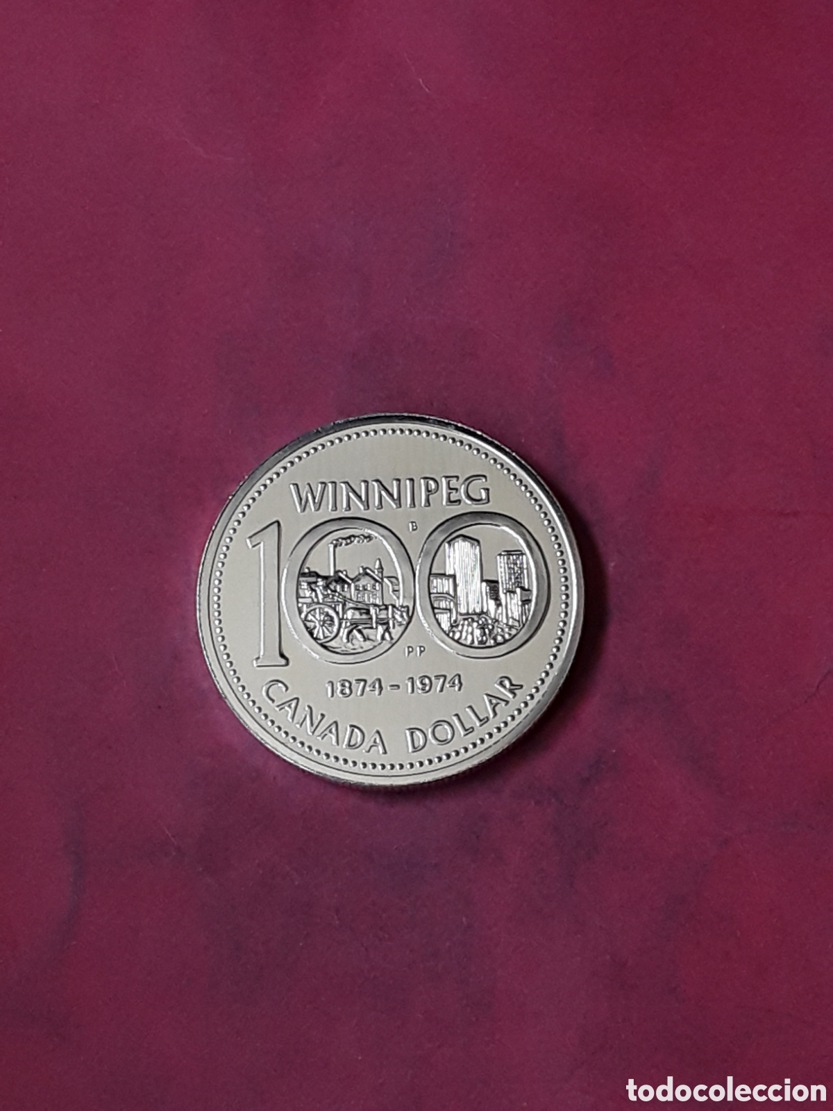 Monedas antiguas de Am&eacute;rica: 1 DOLAR DOLLAR CANADA 1974 PLATA. WINNIPEG