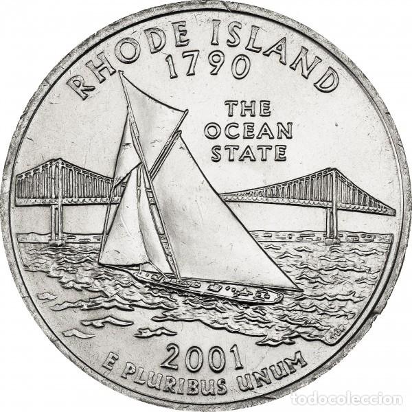 Monedas antiguas de Am&eacute;rica: ESTADOS UNIDOS - 1/4 DOLAR 2001 KM320 - RODE ISLAND