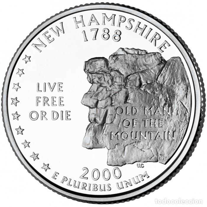 Monedas antiguas de Am&eacute;rica: ESTADOS UNIDOS - 1/4 DOLAR 2000 KM308 - NEW HAMPSHIRE
